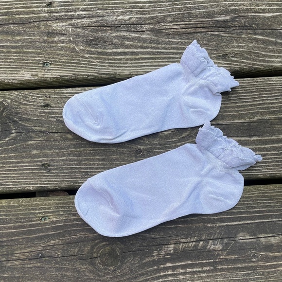 Bleuforet Women's Ruffle Glitter Ankle Socks - Picture 3 of 5